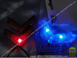 Par de luces LED para pegar TNT Chevron chase azul, rojo con las opciones