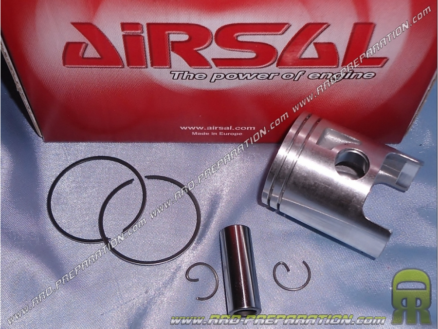 Piston bi segment AIRSAL Ø40mm axe 12mm pour kit 50cc aluminium sur KEEWAY, CPI,...