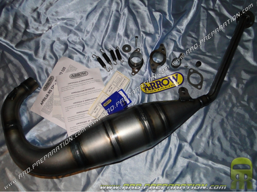 Cuerpo de escape simple ARROW RACING para APRILIA RS, REPLICA & TUONO 125cc ROTAX 125cc motor 2 tiempos de 1995 a 2011