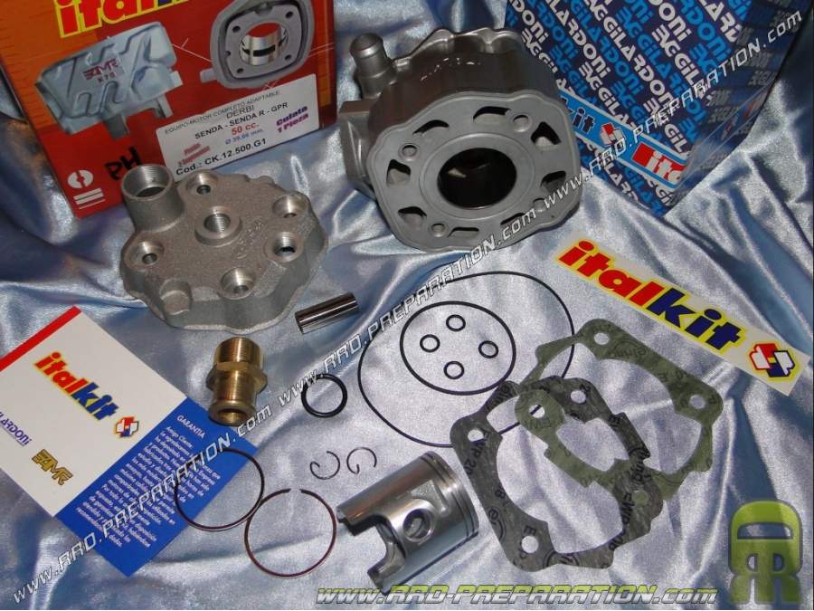 Kit 50cc haut moteur Ø39.86mm ITALKIT Sport bi-segment aluminium DERBI euro 1 & 2