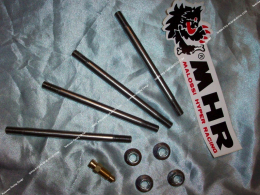 Set of 4 studs + nuts + bleed for high engine, MALOSSI MHR TEAM 50 & 80cc kit from DERBI euro 1, 2 & 3