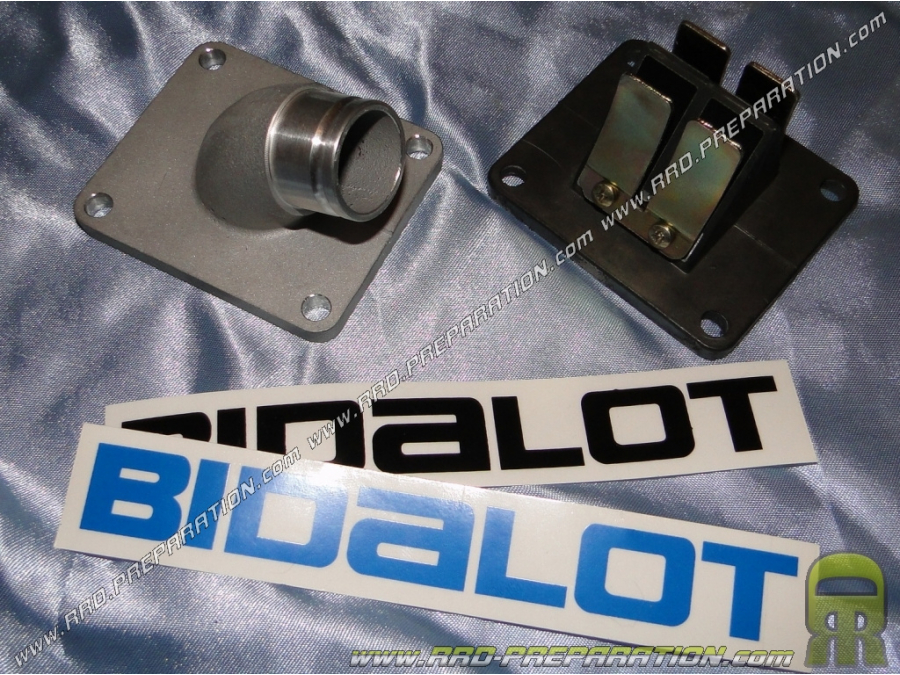 Kit valvulas con tubo de admision BIDALOT Racing para carcasas G1 / G2 en MBK 51 / motobecane av10