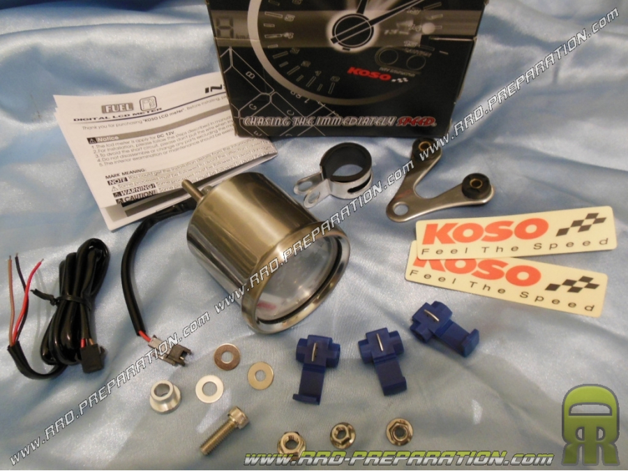 Meter speed, gauge gasoline… KOSO STREET round DIGITAL STYLE mechanical trainer to screw for scooter MBK/YAMAHA