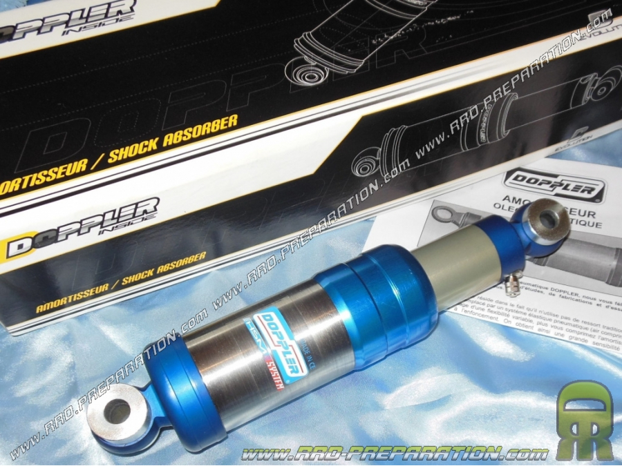 Oil and air shock absorber DOPPLER distance between centres 255mm for mécaboite MBK X-POWER & YAMAHA TZR50