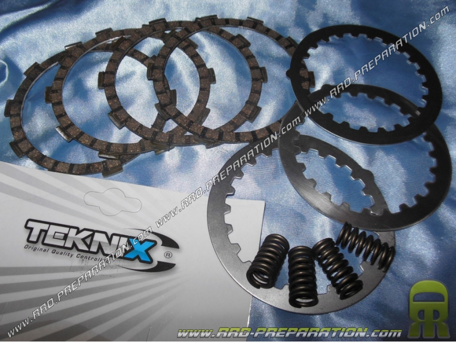 Clutch (discs, guides, springs) reinforced TEKNIX for minarelli am6