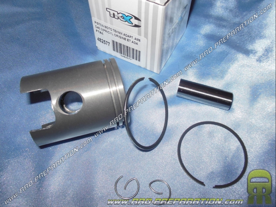 Piston bi-segment TEKNIX Ø40,3mm pour kits adaptable et ORIGINE 50cc sur minarelli am6