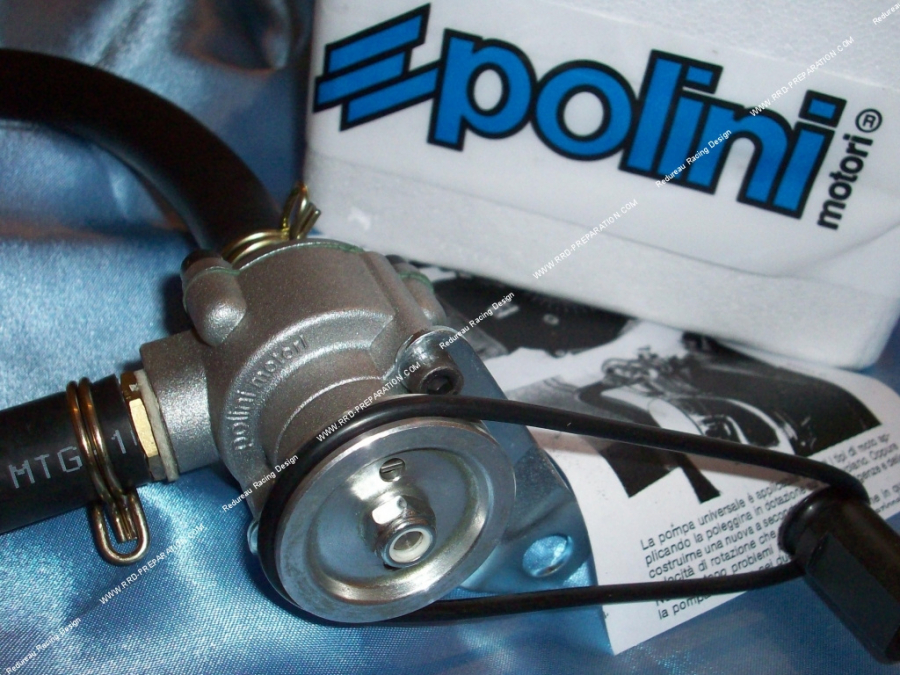 Complete POLINI water pump with fixing and cooling hoses for Peugeot 103