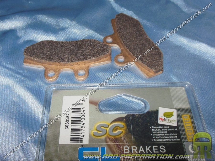 Plaquettes de frein CL BRAKES 3069 SC pour mécaboites SHERCO 50cc ENDURO, SUPERMOTARD...