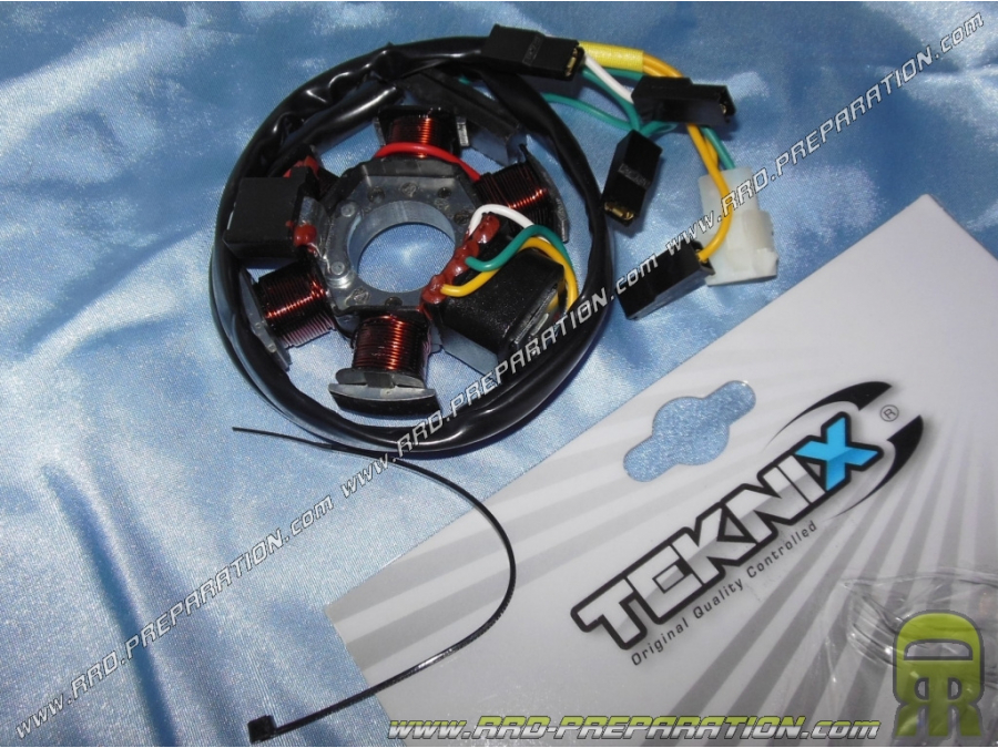 Stator + cables TEKNIX 60W with sensor for lighting of origin DUCATI MINARELLI AM6 and DERBI