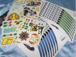 Stickers in boards, set ... for motor bike SUZUKI GSR, GSX-R, BANDIT, Hayabusa GSX R ...