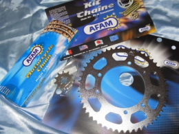 Kits chaînes, couronnes, pignons, chaînes seules, attaches rapides... pour moto YAMAHA YZF, MT, FZ, XTZ, ...