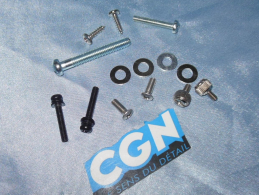 Tornillos, arandelas, bulones, tuning, anodizados, kit de fijación... para mécaboite 50cc