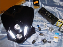 Faros delanteros, culata, óptica faro, bombillas,... para moto 125cc