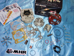 Kit cylindre / piston / culasse 80cc & 90cc spéciaux course longue pour scooter PIAGGIO Liquide