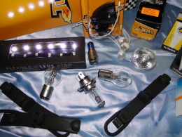 Accessories of fires, bulbs, ... for mécaboite 50cc daytime