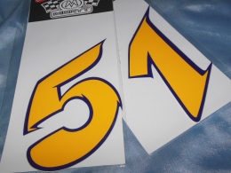 Stickers numbers, numbers, numbers ... for motor bike 50 with 125cc