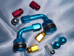 Paire de valves coudées en aluminium anodisé TUN’R universel (scooter, mob,  mécaboite) couleur au choix