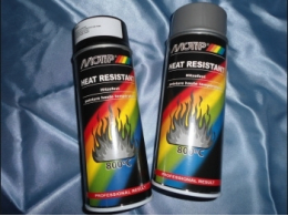 Pintura, barniz alta temperatura y productos para escape de moto 125cc 2 tiempos