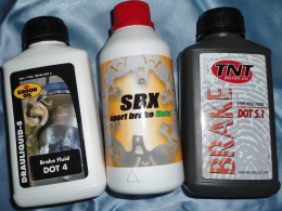 brake fluids, products and jar 50cc scooter tank 4 times