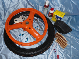 Rim, tire, tube, shaft, wheel bearing ... For auto-cycle / mob