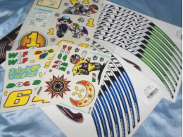 Stickers in boards, set ... for motorcycle BMW F 650, F 800, G 650, R 1200, ...