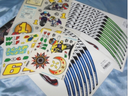 Stickers in boards, set ... Motorcycle KAWASAKI NINJA ZX-6R, Z750, Z1000, ...