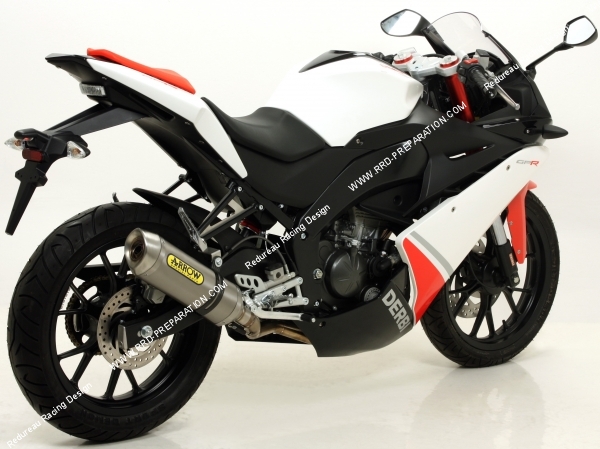 Pot d'échappement ARROW Racing STREET THUDER pour moto DERBI GPR 125cc ...