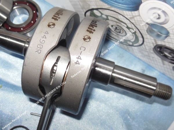 bielle vue Pack ITALKIT Racing 80cc Ø48mm (avec vilebrequin course 44 bielle 90mm) moteur minarelli am6