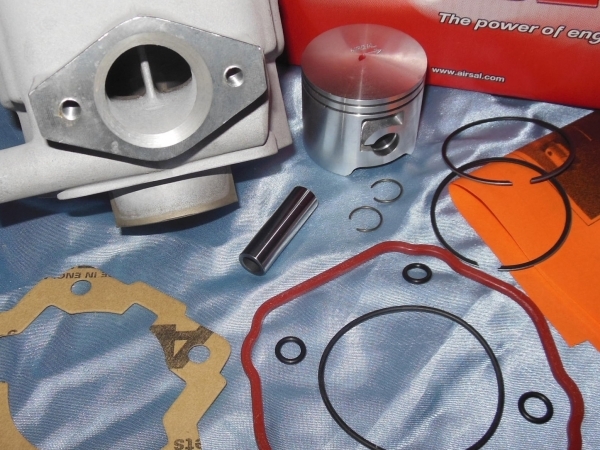 barrette échappement Kit 80cc haut moteur Ø50mm AIRSAL sport aluminium DERBI euro 1 & 2