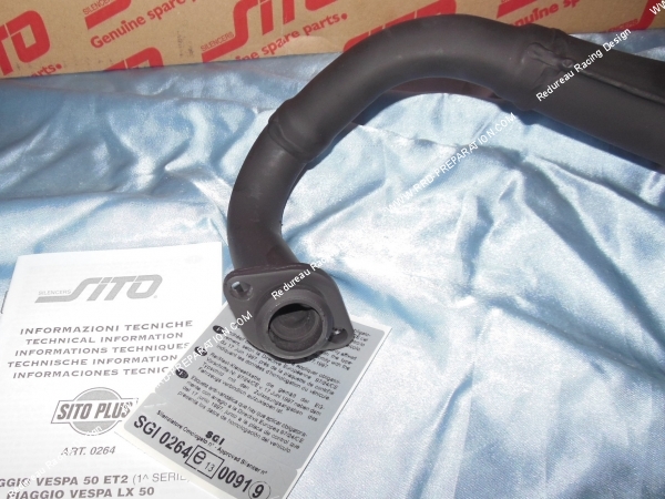 bride Pot d'échappement SITO PLUS pour scooter VESPA 50cc ET2, LX...