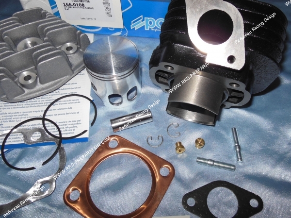 échappement Haut moteur 70cc Ø47,6mm (axe de 12mm) POLINI Sport bi-segment fonte pour KEEWAY, CPI,...