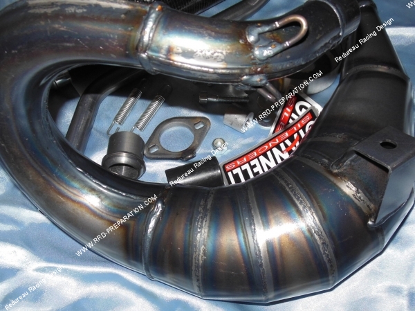 corps échappement GIANNELLI passage haut pour APRILIA RX, SX 50cc 2006 a 2009, DERBI SM, X-RACE, X-TREM moteur Derbi euro 3