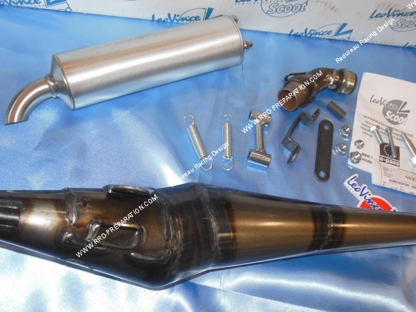 Cuerpo de escape LEOVINCE SPEED ALU para MBK 51 AV10 basculante cuadrado corps échappement LEOVINCE SPEED ALU pour MBK 51 AV10 bras oscillant carré