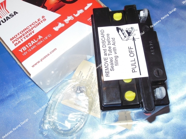 cosse Batterie YUASA YB12AL-A 12v (acide avec entretien) pour moto, mécaboite, scooters...