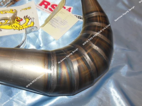 coudé Pot d' échappement MALOSSI MHR GP REPLICA passage sous selle DERBI GPR, APRILIA RS 50cc de 2004 à 2010