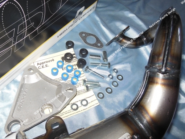 coude fixation DOPPLER S3R EVOLUTION minarelli horizontal (nitro, aerox, ovetto, neos, ...) silencieux