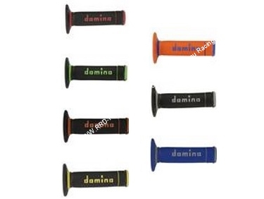 Couleurs poignées de guidon, revêtement côtés fermés, gros anneau bi-colore DOMINO X-TREME