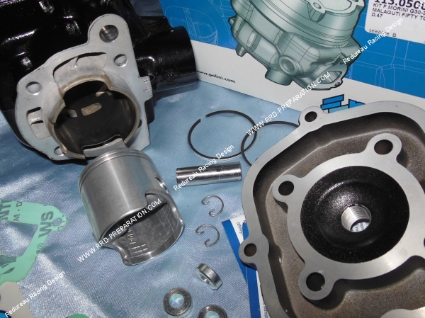 Cylindre 70cc POLINI W aluminium Ø47mm complet MINARELLI RV6, RV5, RV4, RV3