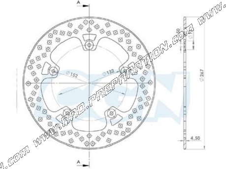 Disque de frein pour les maxi scooter yamaha xmax et skycruiser 125 et 250