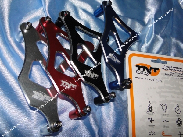 carter, cache pignon de chaine aluminium minarelli am6 tnt