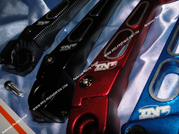 pedale kick tnt tuning lighty rouge bleu carbone noir anodisée