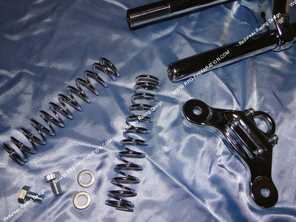 fourche chromée amortisseurs ebr racing tenue de route piaggio ciao