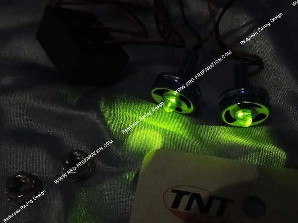 neon vis anodisé led diode verte vert rouges tuning
