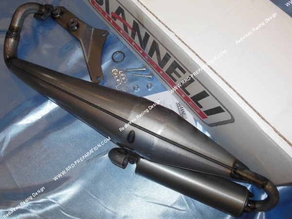 dessous Pot d' échappement GIANNELLI EXTRA V2 pour scooter moteur PEUGEOT Horizontal Liquide (ludix, speedfight 3, jet force...)