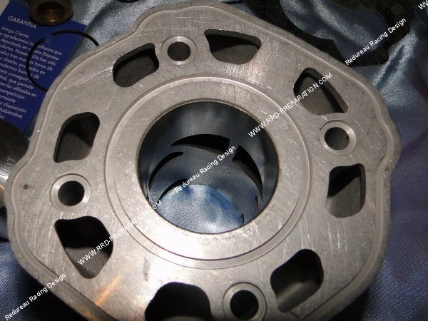 echappement kit 50cc 39,86mm italkit sport bi segment aluminium avec culasse derbi euro 1 et 2