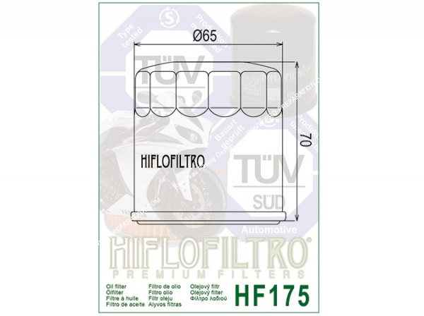 Photo du flirte a huile HF175 pour moto INDIAN et HARLEY DAVIDSON