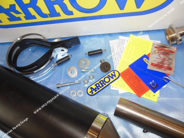fixation Pot d' échappement complet ARROW Racing pour moto YAMAHA YZF-R 125 de 2008 à 2013 125cc 4 temps