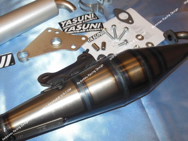 fixation Pot d' échappement YASUNI Z pour moteur scooter PEUGEOT Vertical Air et Liquide