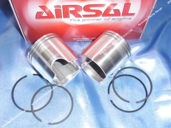 Photo de la preparation stage 1 sur le piston pour le kit AIRSAL T4 refroidissement air pour AV10 / MBK 51