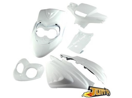 Kit 6 pièces de carénage TUN'R pour BOOSTER NG, NEXT... blanc peint